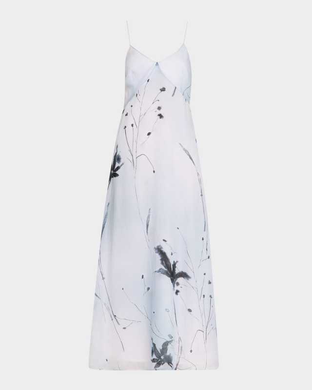 Floral-Print Empire Midi Dress